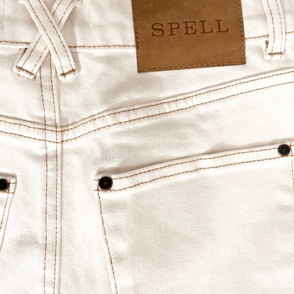 Spell Cream Denim with Tan Stitching - Picture 5 of 7